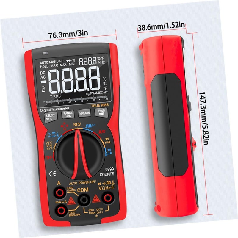 Digital Multimeter High Accuracy LCD Screen Electric Tester Without Battery - Image 3