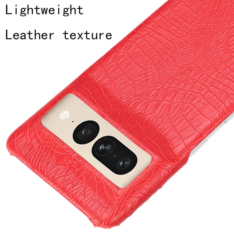 HuHa Case Cover For Google Pixel 7 Pro 5G Shockproof Crocodile Texture PC + PU Case(Red) - Image 4