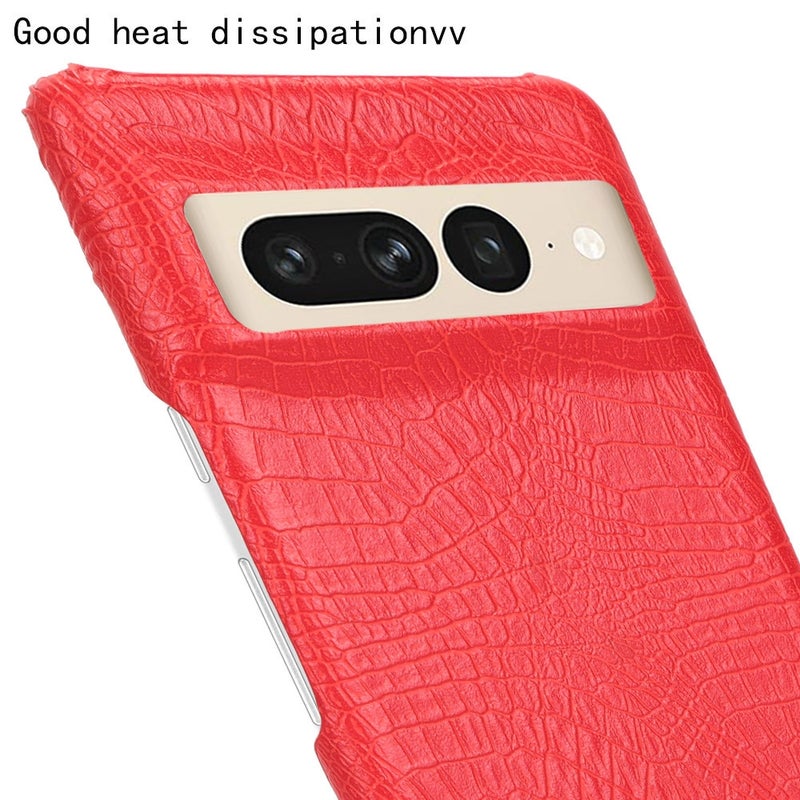 HuHa Case Cover For Google Pixel 7 Pro 5G Shockproof Crocodile Texture PC + PU Case(Red) - Image 5