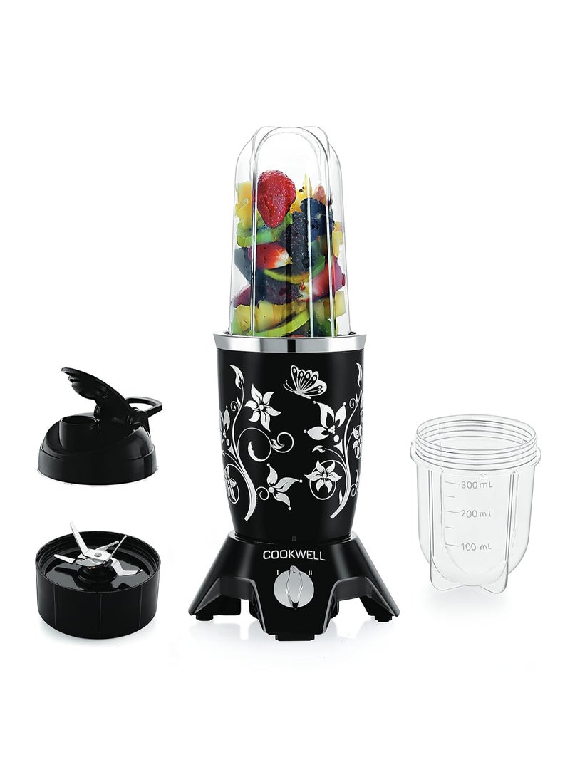 Cookwell Bullet Mixer Grinder (2 Jars, 1 Blade, Black) - Copper, 600 Watts - 2 Year Warranty - Image 1