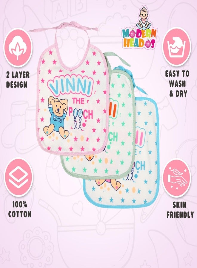 Modern Heados Baby Bibs Pack of 6| Bibs for new born baby Cotton Combo Bibs (Multicolor) (MDBB__13) - Image 3