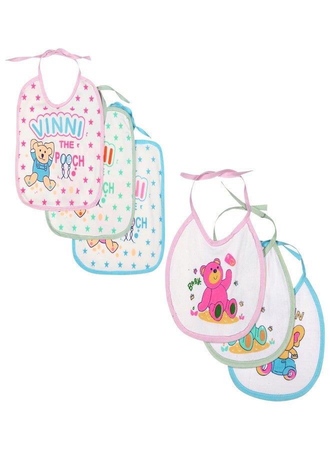 Modern Heados Baby Bibs Pack of 6| Bibs for new born baby Cotton Combo Bibs (Multicolor) (MDBB__13) - Image 1