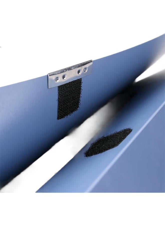 Deli 55Mm Single A4 Velcro File Box, Plastic Document Organizer, Accounting File Storage Box, Office Supplies, 33511, Blue - Image 2