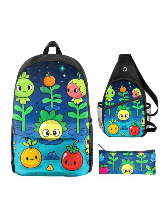 Universal cartoon new three-piece schoolbag - 641  - Image 1