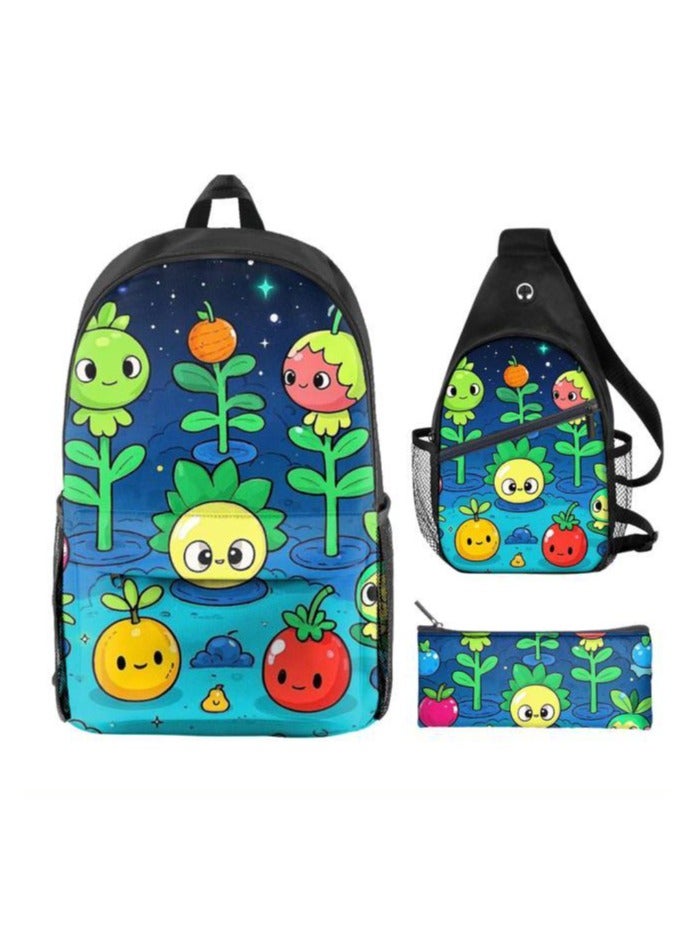 Universal cartoon new three-piece schoolbag - 641  - Image 2