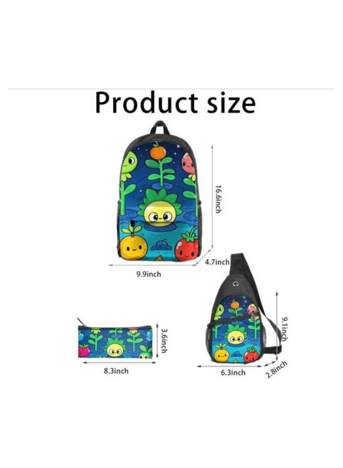 Universal cartoon new three-piece schoolbag - 641  - Image 3