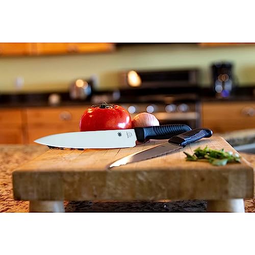 Spyderco Lightweight Kitchen Utility Knife with 6.5" MBS-26 Stainless Steel Blade and Black Polypropylene Plastic Handle - SpyderEdge - K04SBK - Image 5