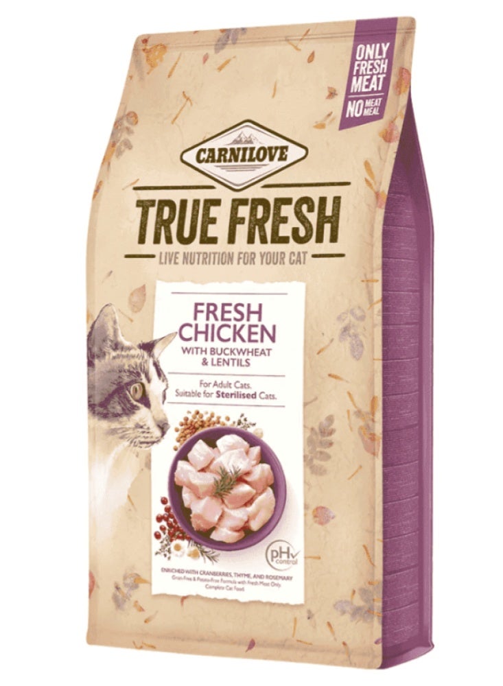 Carnilove True Fresh Chicken with Buckwheat & Lentils dry cat food 1.8 kg