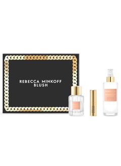 Rebecca Minkoff Blush Floral Scent  Perfumes for Women  Opens with Bergamot Mandarin and Blackcurrant  Blended with Pear  84oz Fragrance Mist 34oz and 14ml EDP Spray  3 pc Gift Set