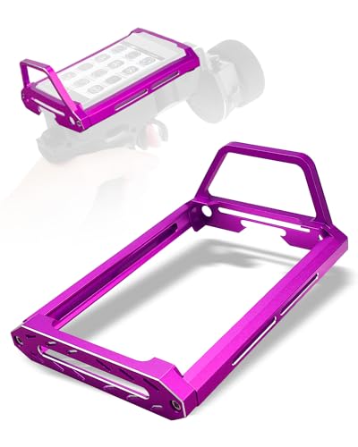 QAGGUM Transmitter Protector Frame Compatible with Flysky Noble NB4 Pro NB4 Lite NB4 Aluminum Alloy Metal Protector Frame for RC Car Transmitter Purple - Image 1