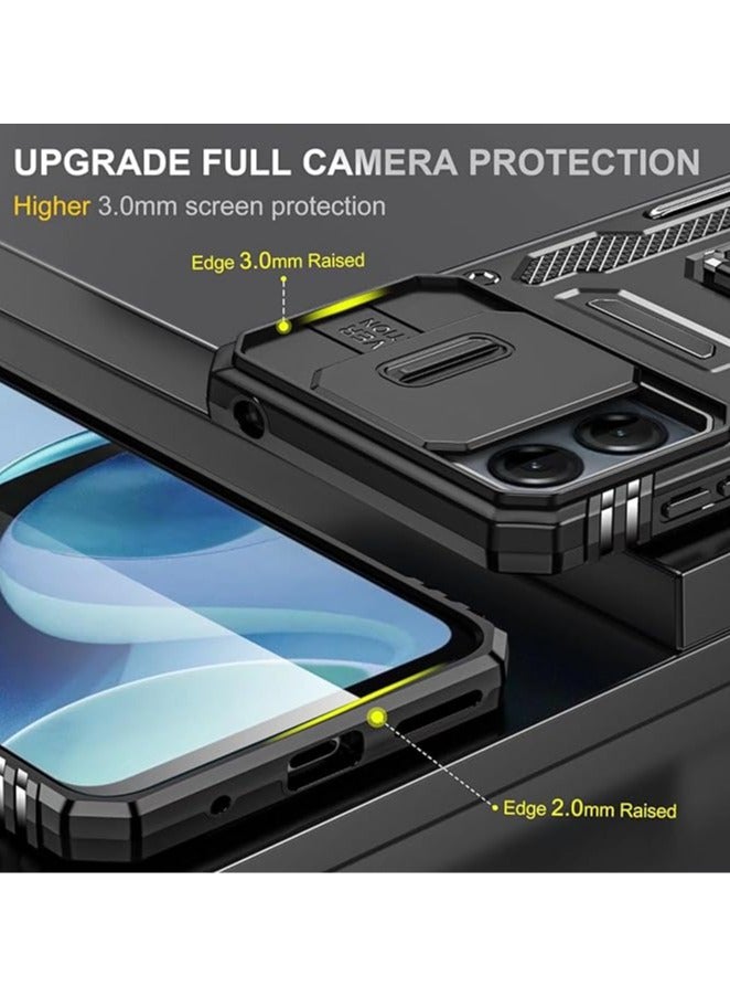 general Motorola Moto G54 Phone Case, Military Shock Resistant Case with 2 Tempered Glass Screen Protectors/Stands, Compatible with Magnetic Car Mount, Camera Protection - Image 4