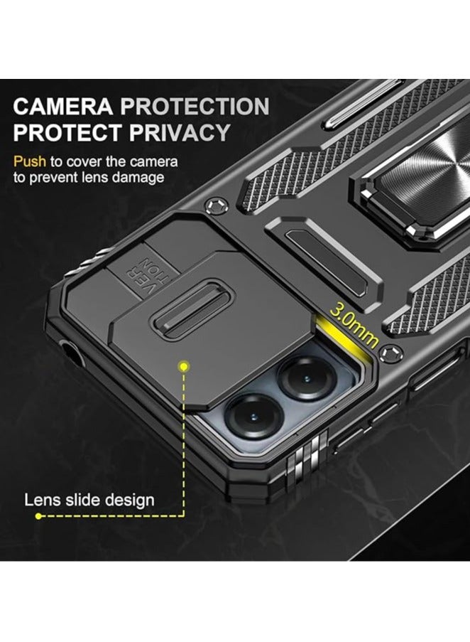 general Motorola Moto G54 Phone Case, Military Shock Resistant Case with 2 Tempered Glass Screen Protectors/Stands, Compatible with Magnetic Car Mount, Camera Protection - Image 5