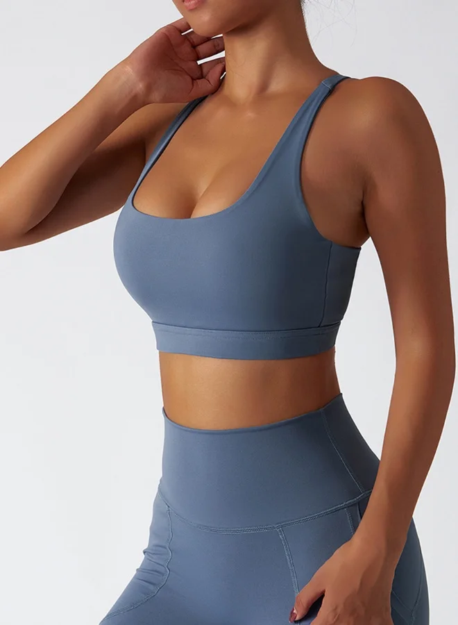 KAWN.YOGA Womens X Back Sports Bra - Padded Low Impact Workout Yoga Bra with Removable Built in Bra