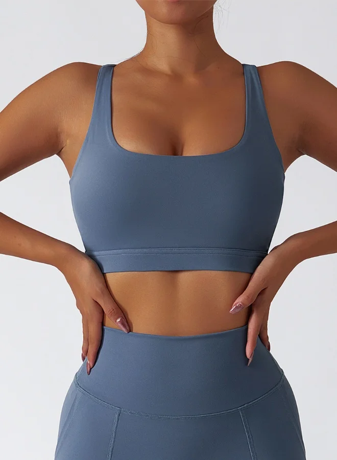 KAWN.YOGA Womens X Back Sports Bra - Padded Low Impact Workout Yoga Bra with Removable Built in Bra