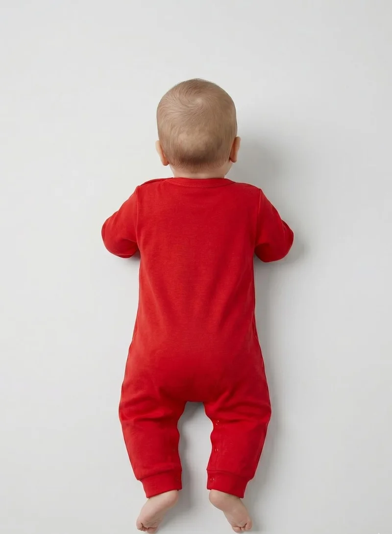 بيبي كلو Baby Red Wild One Full Sleeve Romper