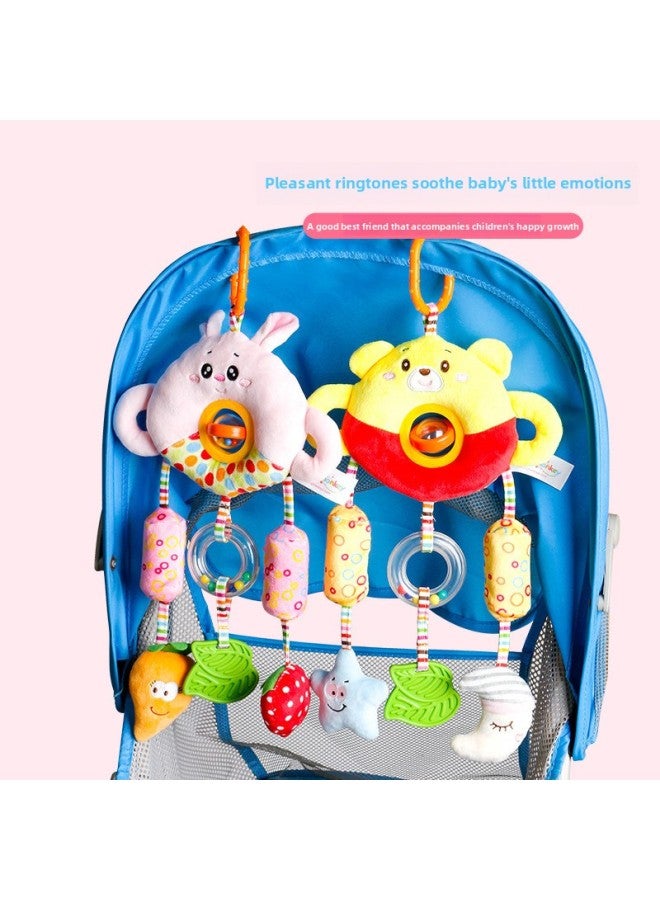 Baby Wind Bell 0-3 Years Old Bed Hanging Hand Rattle Bead Plush Doll Baby Toy-Color:Yellow Bear - Image 4