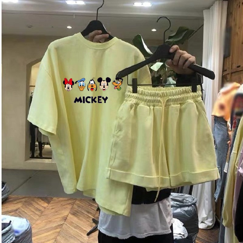 Sports Casual Shorts suit Women Spring/Summer 2024 New Fashionable Slimming Western Style Age-reducing Small Chanel Style Two-piece Set Yellow  - Image 1