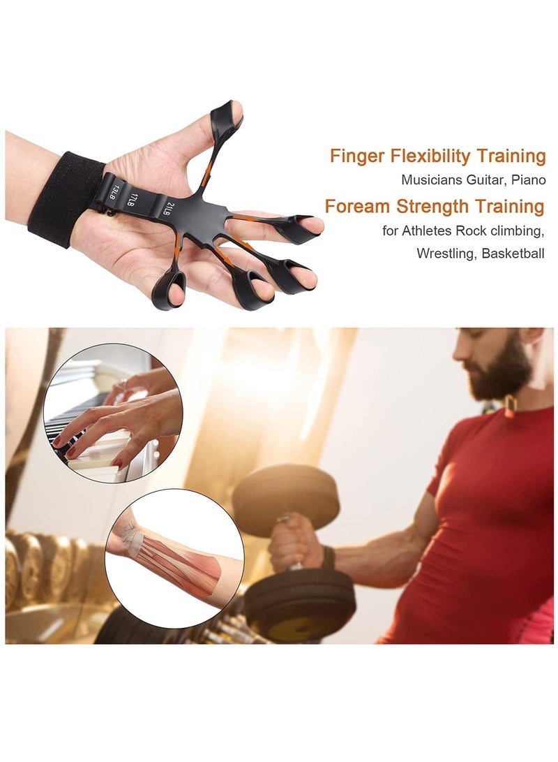 ALCOACH Finger Strengthener, Grip Strength Trainer, Hand Grip Strengthener, Hand Exercisers for Strength, Finger Exerciser & Hand Strengthener, Extension Exerciser Gripper Band for Wrist Training - Image 5