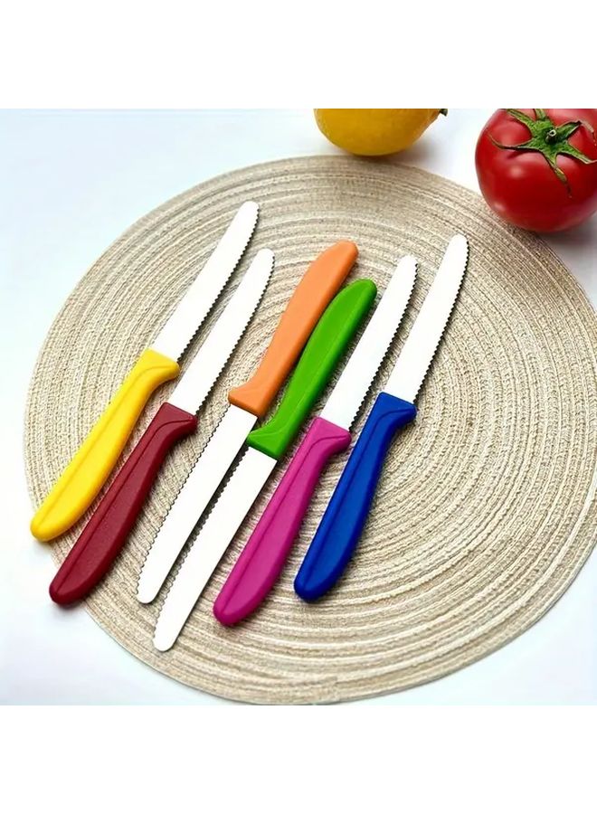 Picnic Snack Kit 8 Pieces Black With Serrated Bread Knife Cheese Slicer - Image 5