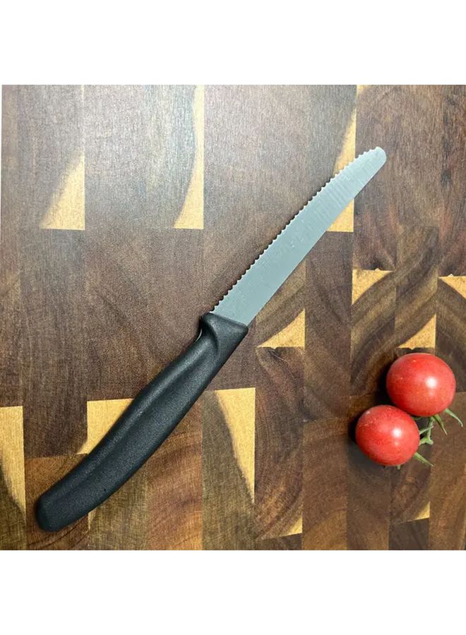 Picnic Snack Kit 8 Pieces Black With Serrated Bread Knife Cheese Slicer - Image 4