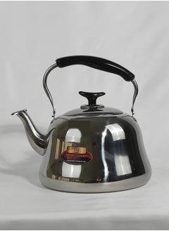 HTH 1 Piece Rustproof Premium Stainless Steel Whistling Teapot with Infuser Mirror Finish Coffee Kettle Easy Pour Spout Tea Kettle with Lid and Heat Resistive Ergonomic Handle Induction Compatible Stovetop Safe Teapot 1/2/3/4/5/6 L  - Image 1