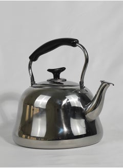 HTH 1 Piece Rustproof Premium Stainless Steel Whistling Teapot with Infuser Mirror Finish Coffee Kettle Easy Pour Spout Tea Kettle with Lid and Heat Resistive Ergonomic Handle Induction Compatible Stovetop Safe Teapot 1/2/3/4/5/6 L  - Image 4