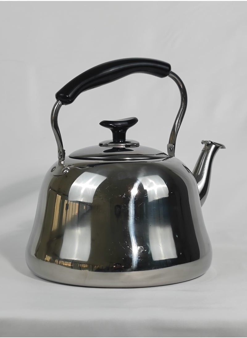 HTH - 1 Piece Rustproof Premium Stainless Steel Whistling Teapot with Infuser Mirror Finish Coffee Kettle Easy Pour Spout Tea Kettle with Lid and Heat Resistive Ergonomic Handle Induction Compatible Stovetop Safe Teapot 1/2/3/4/5/6 L - Image 1