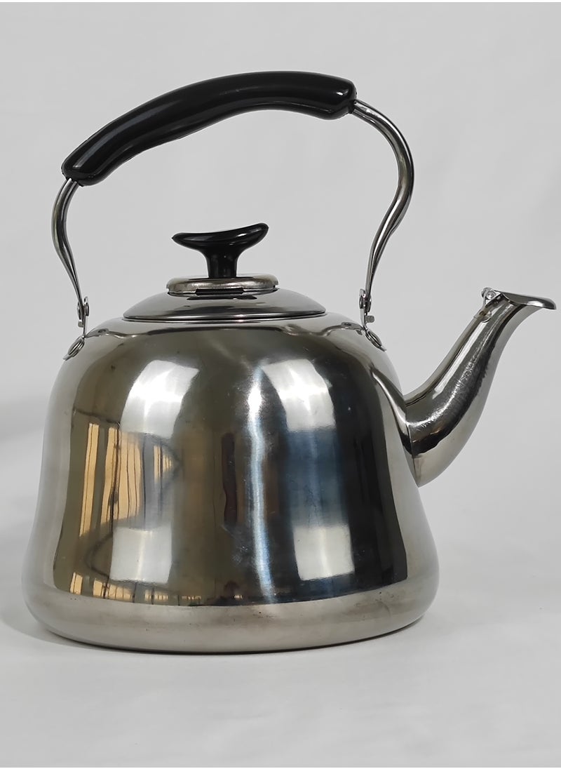 HTH - 1 Piece Rustproof Premium Stainless Steel Whistling Teapot with Infuser Mirror Finish Coffee Kettle Easy Pour Spout Tea Kettle with Lid and Heat Resistive Ergonomic Handle Induction Compatible Stovetop Safe Teapot 1/2/3/4/5/6 L - Image 1