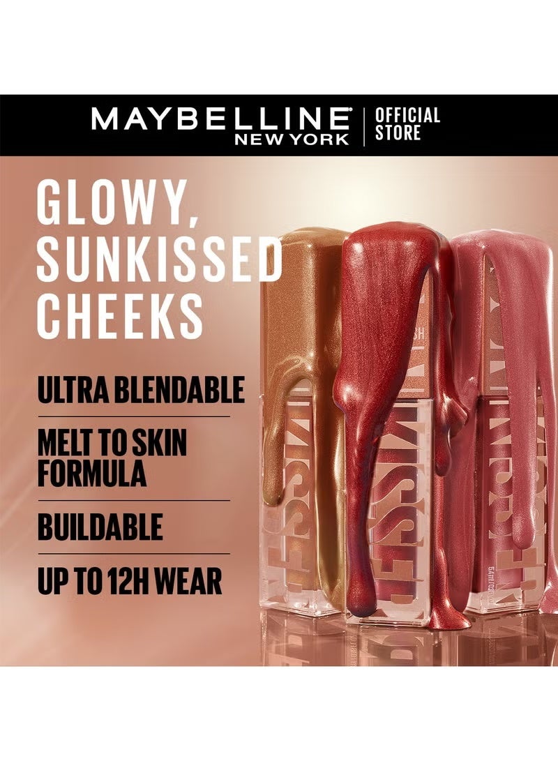 MAYBELLINE NEW YORK Sunkisser Liquid Glow Blush With Vitamin E, 08 Shades On - Image 2