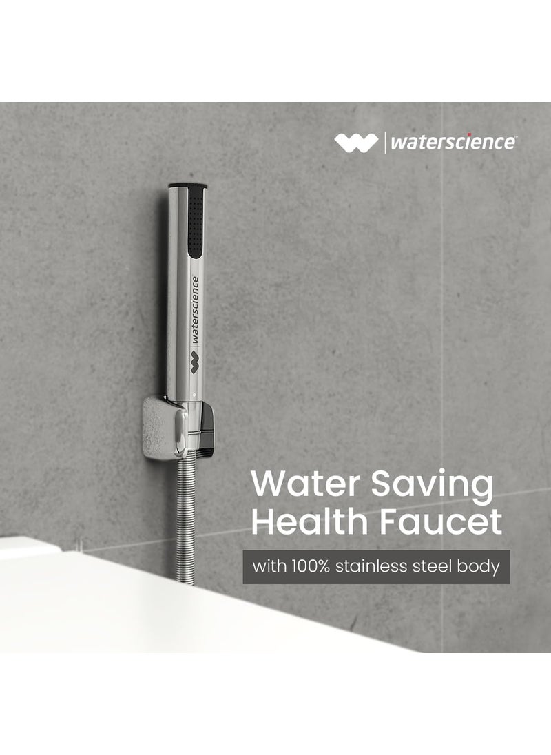 WaterScience WaterScience Water Saving Health Faucet for Toilet Stainless Steel Jet Spray 3 Flow Modes Chrome Finish Without Hose PUROHFE824  - Image 2