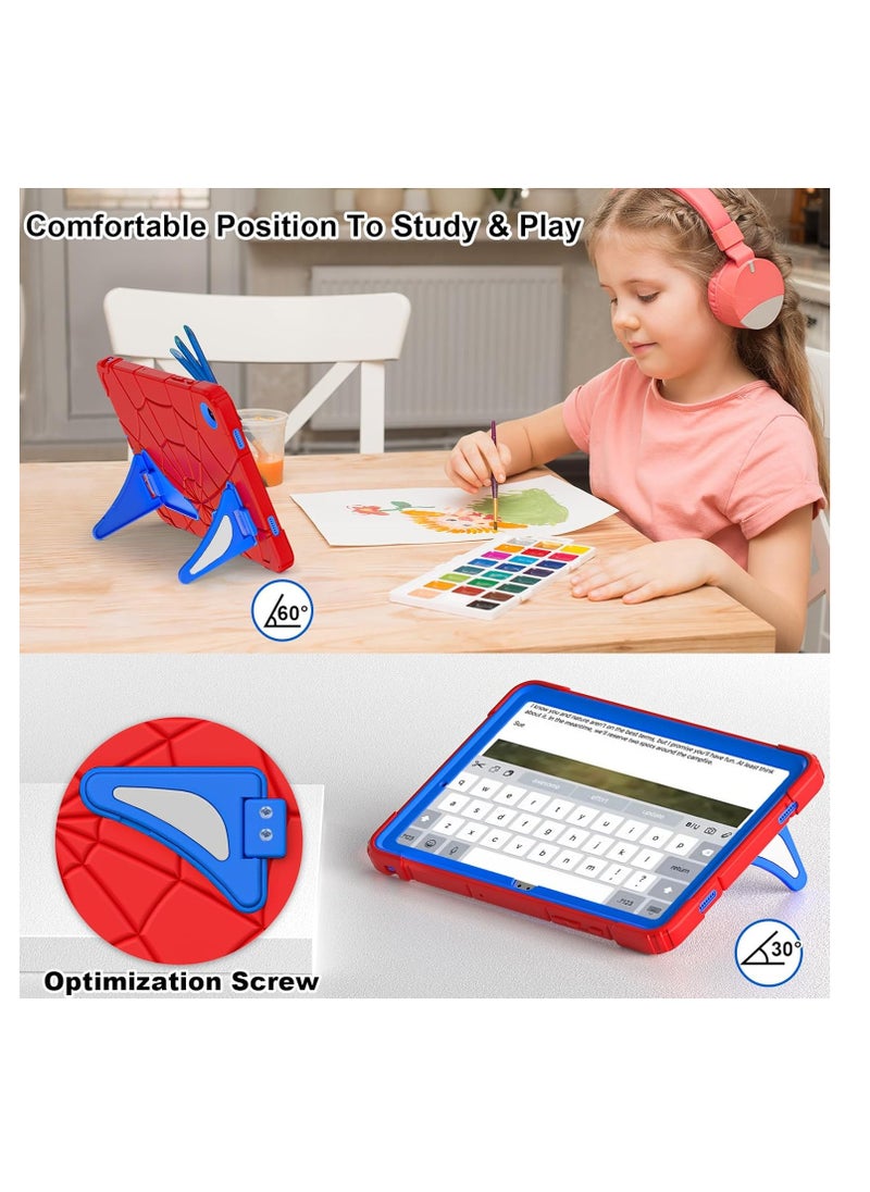 Aookay - Case for Samsung Galaxy Tab A9 Plus Tablet Case, Samsung Galaxy Tab A9 Plus Case with Adjustable Portable Shoulder Strap for Kids, Stand Thickned Cornor Shockproof Samsung Tab A9 Plus Case Cover (Red Blue) - Image 1