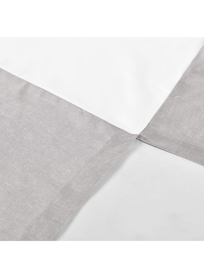 Lush Decor Baby Printed Linen Textured Solid Crib Skirt, Gray 52"L x 28"W + 16" Drop - Image 5