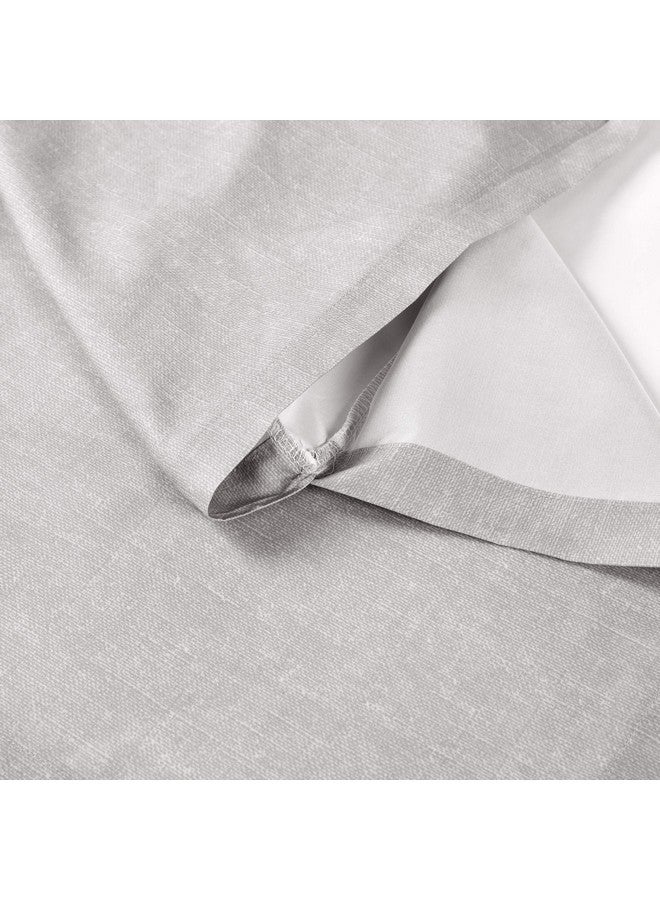 Lush Decor Baby Printed Linen Textured Solid Crib Skirt, Gray 52"L x 28"W + 16" Drop - Image 4