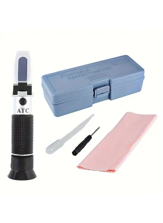 Black 2 in 1 Handheld Refractometer for Beer Wine 0 32 Brix Specific Gravity - Image 5