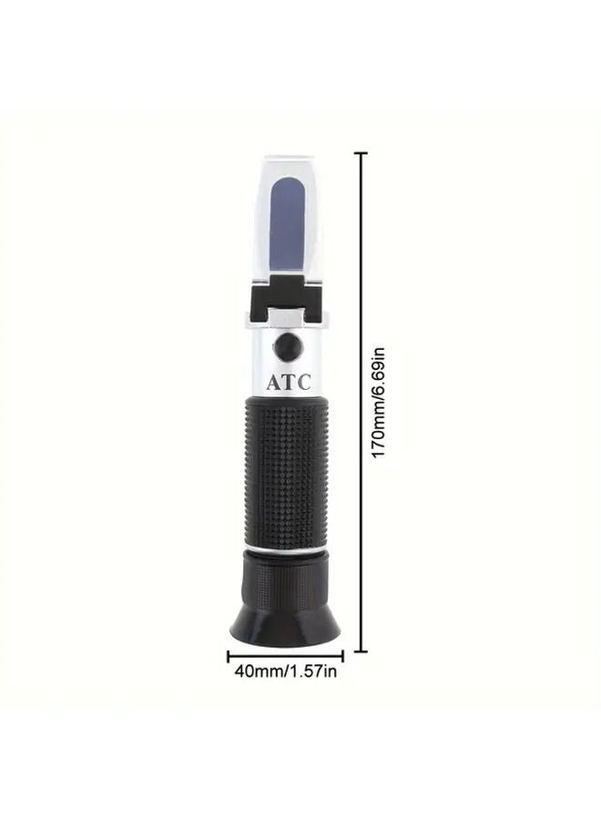 Black 2 in 1 Handheld Refractometer for Beer Wine 0 32 Brix Specific Gravity - Image 4
