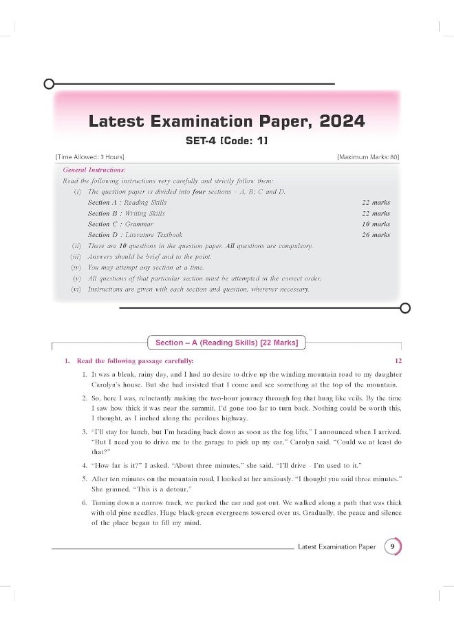 null - Together with CBSE Class 10 English Communicative Previous 10 Year's Solved Question Papers 2014 - 2024 for 2025 Exam (Chapterwise & Topicwise) - Image 1