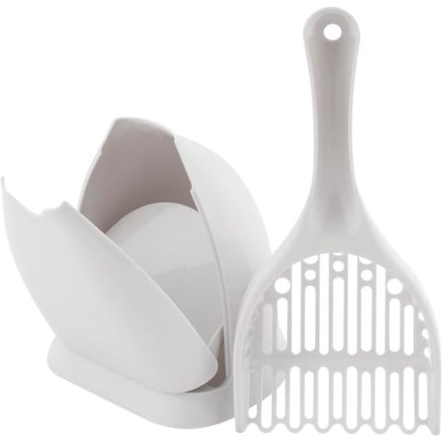 Petmate Scoop N' Hide Cat Litter Scoop with Discreet Litter Scoops Holder; White - Image 4