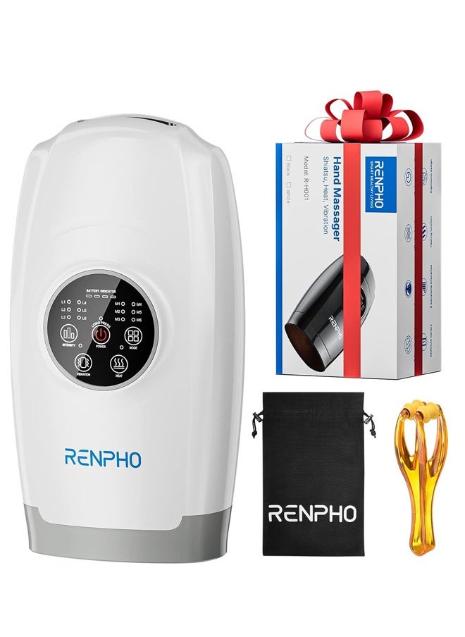 RENPHO - Hand Massager with Heat, RENPHO Cordless Hand Massager Machine with 6 Levels of Massage and Intensity Compression for Palm Wrist Finger Numbness Fatigue Soreness Relief - Image 1