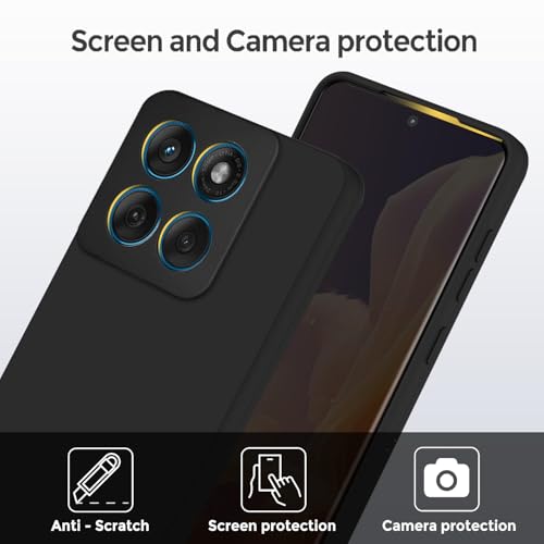 SBMS Silicone Back Cover Case for Motorola Edge 60 Fusion 5G / Moto Edge 60 5G | Soft Micro-Fibre Lining Inside | Camera Protection Bump | Shockproof Back Cover Case for Moto Edge 60 Fusion (Black) - Image 2