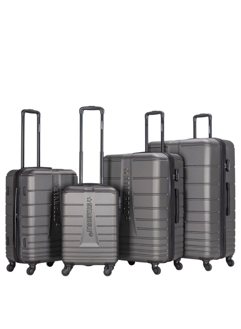 ستارجولد 4 عبوات من عربة أمتعة مقفلة ذات رقم دوار للجانب الصلب - Image 1