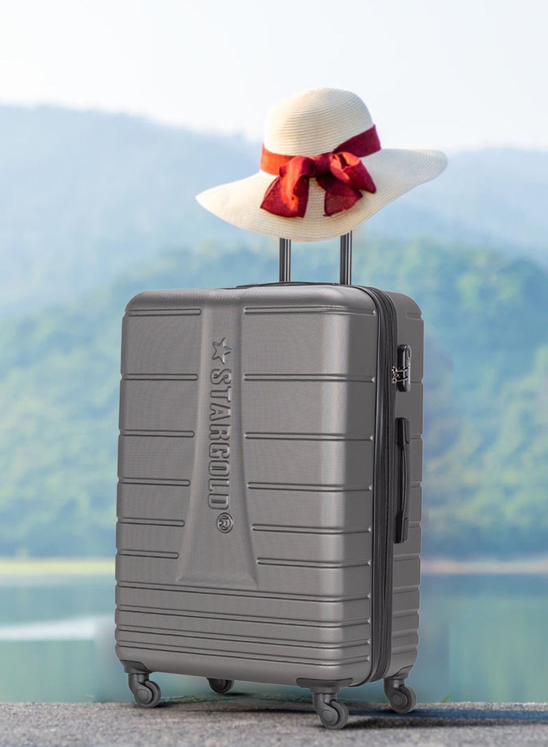 ستارجولد 4 عبوات من عربة أمتعة مقفلة ذات رقم دوار للجانب الصلب - Image 2