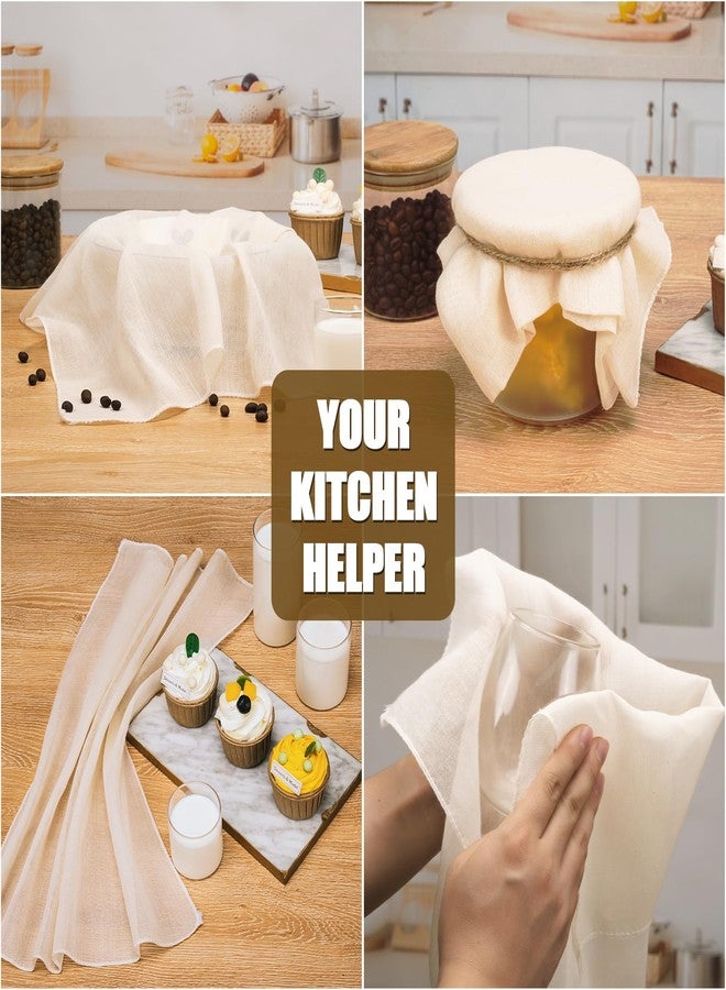 Amrules Cheese Cloths for Straining, 6PCS 20x20 Inch Grade 100 Cheese Cloth, Reusable Washable Unbleached Pure Cotton Cheesecloth for Cooking and Cheese Making with Hemmed Edge - Image 4