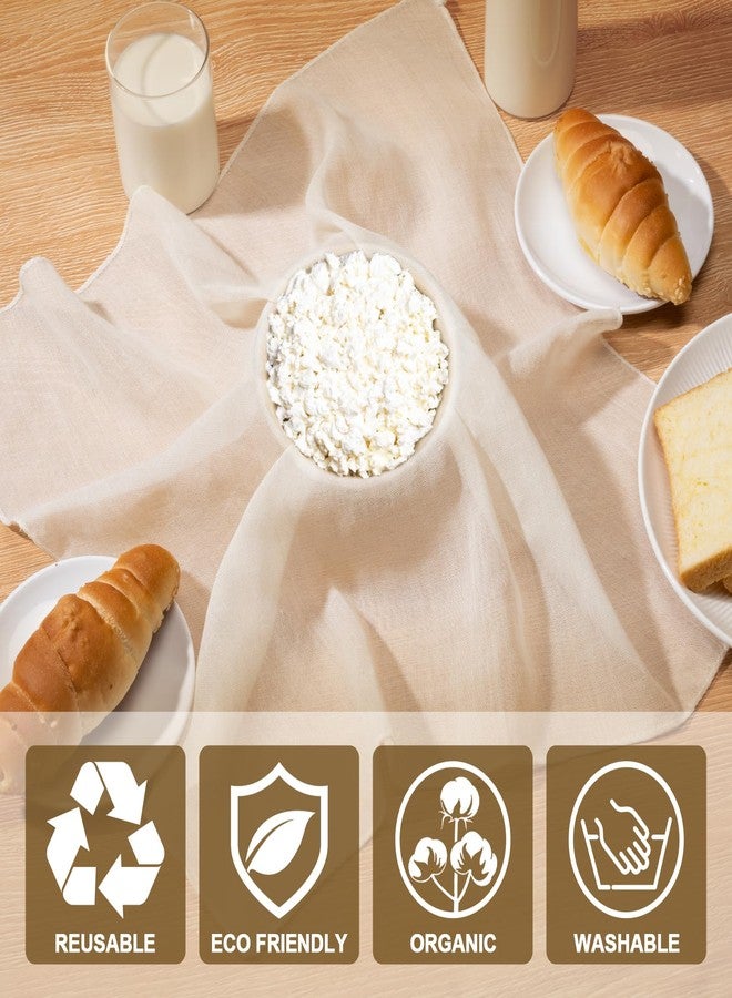 Amrules Cheese Cloths for Straining, 6PCS 20x20 Inch Grade 100 Cheese Cloth, Reusable Washable Unbleached Pure Cotton Cheesecloth for Cooking and Cheese Making with Hemmed Edge - Image 3