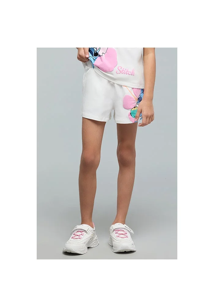 أر أند بي Stitch Print Shorts with Drawstring Waist