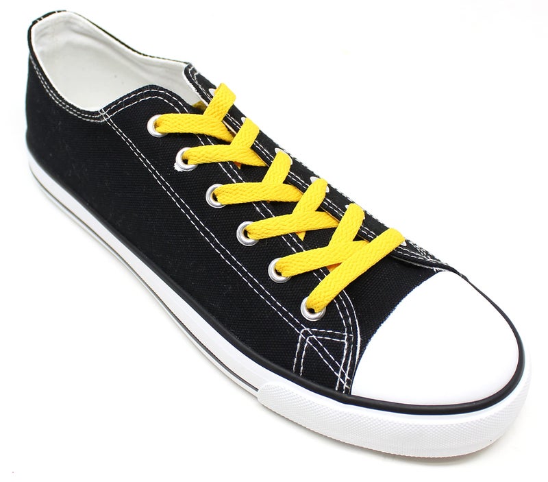 BCB Wear رباط أحذية BCB ويير مسطح بعرض 5/16" بألوان صلبة وأطوال متعددة للأحذية الرياضية والأحذية (ذهبي-27) - Image 4