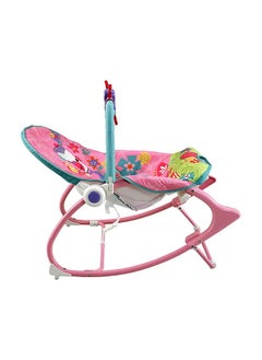Arababy Infant To Toddler Recliner Rocker With Soothing Vibration And Adjustable 3-points Harness, 0+ M - Pink/Green  - Image 4