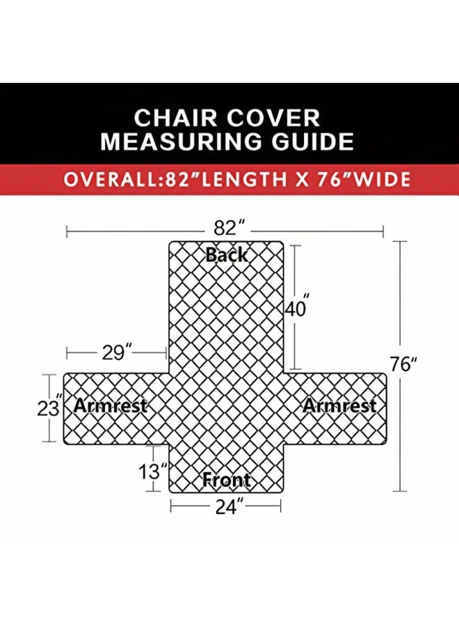 كي واي دي غطاء الأريكة 1 مقعد كرسي صغير واحد غطاء الأريكة غطاء مقلوب خالي من التجاعيد غطاء الأريكة مقاوم للمياه غطاء أثاث حامي غطاء مع أشرطة مرنة زرقاء - Image 5