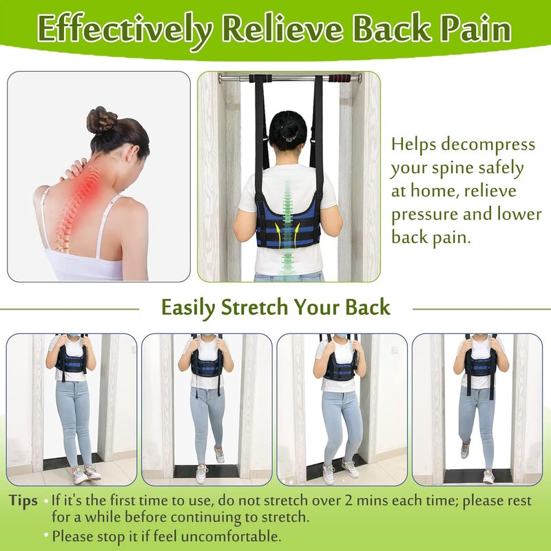 Mybow Back Stretcher Harness for Spinal Decompression, Lumbar Traction Belt & Inversion Table Alternative, Back Realignment Device for Herniated Disc Pain Relief – Large (42–50” Chest) - Image 4