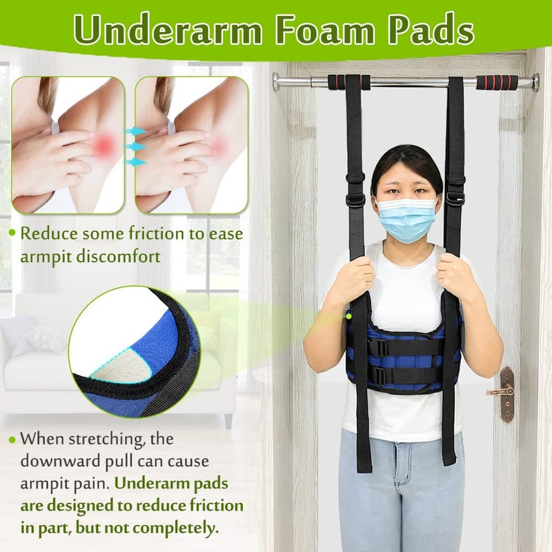 Mybow Back Stretcher Harness for Spinal Decompression, Lumbar Traction Belt & Inversion Table Alternative, Back Realignment Device for Herniated Disc Pain Relief – Large (42–50” Chest) - Image 3