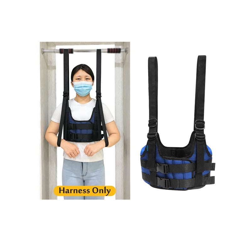 Mybow Back Stretcher Harness for Spinal Decompression, Lumbar Traction Belt & Inversion Table Alternative, Back Realignment Device for Herniated Disc Pain Relief – Large (42–50” Chest) - Image 1